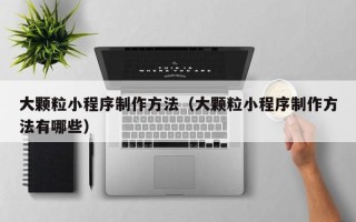 酒泉大颗粒小程序制作方法（大颗粒小程序制作方法有哪些）